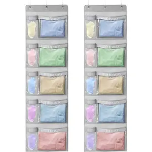 1 Pack Weekly Kids Clothes Organizer – Day of the Week Hanging Closet Storage for School Outfits, Kids’ Wardrobe Organizer with Labels for Monday to Friday (1)