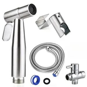 Bidet Sprayer for Toilet, Stainless Steel Bidet Sprayer Kit, Easy Install Toilet Bidet Attachment for Personal Hygiene and Cleaning, Toilet Bidet Sprayer with Bidet Hose for Feminine Wash(Home Improvement) muslim shower voix it vesinh baby wash