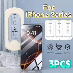 3-Pack iPhone Air 17e/17pro/16 Pro Max Smartphone Screen Protector Film, HD Clear Protective Tempered Glass Protection, Scratch-Resistant Easy Install No Bubbles Dust-Free, Accessories