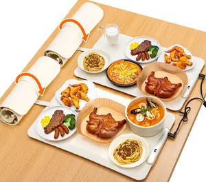 Gracenal Warming Mat for Food, 2 Pack Food Warming Mat, Electric Warming Tray for Buffets Party with 7 Adjustable Temperature, 6 Timer, Fast Heating Silicone Food Warmer for Parties Home Travel Countertop