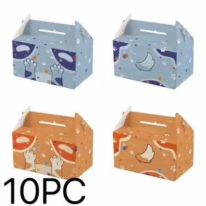 10-Pack Bluie Theme Cake Boxes, Cartoon Series Creative Party Handheld Cake Packaging, Ideal for Birthday Celebrations & Events
