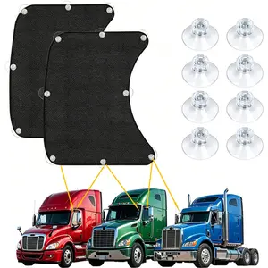 Semi Truck Big Rig Side Window Sun Shade - UV Blocker, Heat Insulation Cover for Freightliner Cascadia, Kenworth T680, Peterbilt 579, International Heavy Duty Trucks, Commercial Vehicles Van Summer Essential Car Accessory
