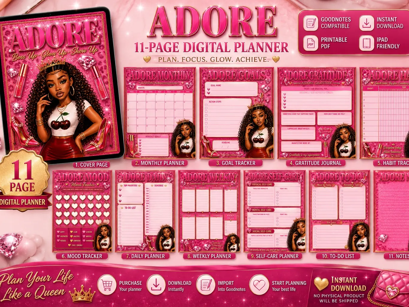 “Adore” Digital Planner