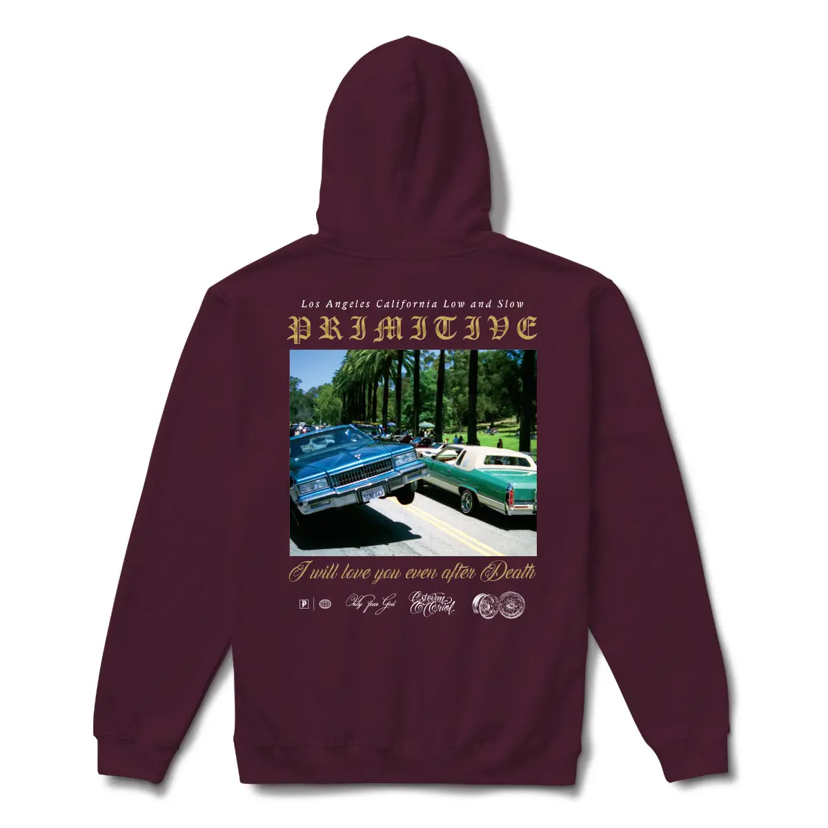 Primitive Skateboarding Men's Regular Fit Hoodie - Low and Slow, Menswear Apparel, Men's Tops, Sweatshirts with Comfortable Fabric, Casual