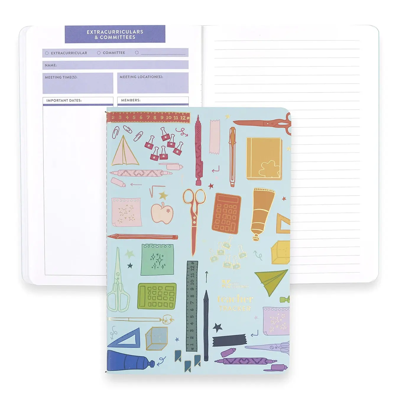 Teacher Tracker Petite Planner - School Supplies, Notes Organizer, Committees Scheduler, Expenses Tracker, Extracurriculars Manager, Meetings Coordinator, Sticker Sheet