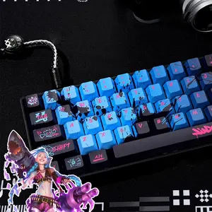 Graffiti Theme Keycap, PBT Keyboard Keycap, Personality Game Esports LOL Battle Of The Two Cities Tuya 60 87 98, 135 Keys OEM Height Material, Gaming Accessory, Gaming Keyboard Accessories