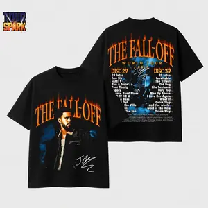 J. Cole - The Fall-Off Tour Graphic For Dreamville High-quality, Soft Cotton T-Shirt, Disc 29, Disc 39 Hip-Hop Shirt, The Fall-Off Album Jermaine Lamar Cole Fan Graphic Tee, Cole World Music Fan Merch Shirt