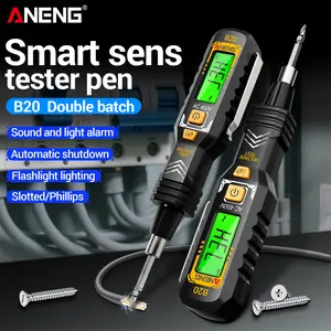 ANENG B20 Voltage Test Pen Double-Headed Screwdriver High Accuracy Lcd Digital Display Voltage Detector Sound and Light Alarm Insulated Electric Pen Portable Repair Tools