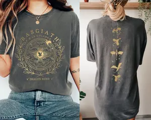 Fourth Wing Double-Sided ShirtComfort Colors, Basgiath War College Shirt, Fourth Wing Shirt, Dragon Rider Shirt, Bookish Shirt, Faux Gold
