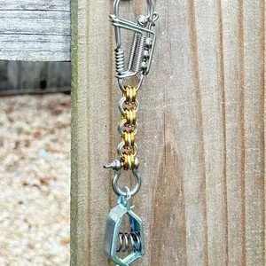 3 Ring Link Metal Glove Clip - Stainless Steel Wire Snap