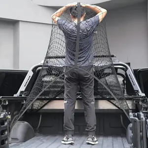 Universal Elastic Truck Bed Net for Cargo, High Strength Multi-Use Lightweight Design, Adjustable Ropes, Safe Transport Solution for Trailers & Trucks