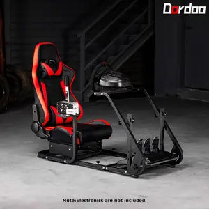 Dardoo Racing Simulator Cockpit with Red Seat – Compatible with  G920, G923, and Xbox platforms. Please note: Steering wheel, handbrake, shifter, and pedals are not included.