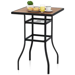 COSTWAY - 27.5 Inches Patio Bar Table for Garden Backyard Poolside