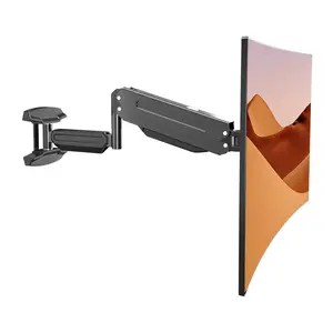 Suptek Single Monitor Wall Mount for 13 to 33 Inch Monitor Screens, Gas Spring Monitor Arm Wall Mount Holds Up to 10KG/22lbs, Full Motion Adjustable,VESA Mount 75x75, 100x100 WM18 gas spring monitor  arm