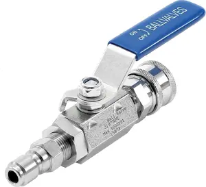 High  Washer Ball Valve Kit, 3/8" Quick Connect Ball Valve for Power Washer Hose, 5000 PSI