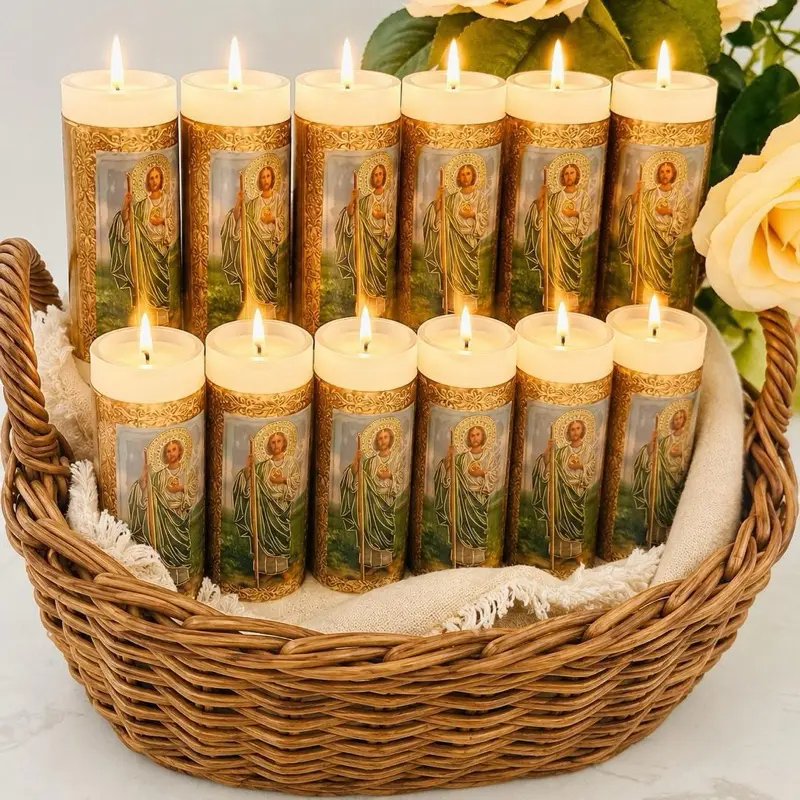 12pcs mini Cirios, Recuerdos para Bautizo confirmación y Comunión 4” inches