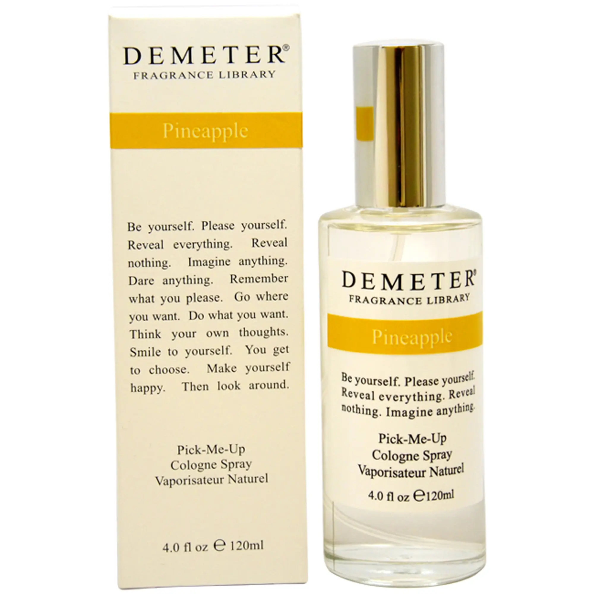 Demeter Pineapple Unisex Cologne Spray - 4 oz (4 to 4.9 fl oz), Fresh Light Fruity Fragrance