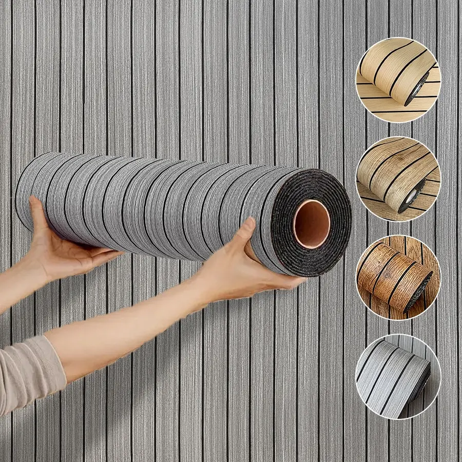 Modern 3D Texture Striped Wallpaper, Easy Peel & Stick, Moisture-Proof, Heat Insulation, Ideal for Bedroom, Living Room, TV Wall, Interior Walls, Self Adhesive Wallpaper