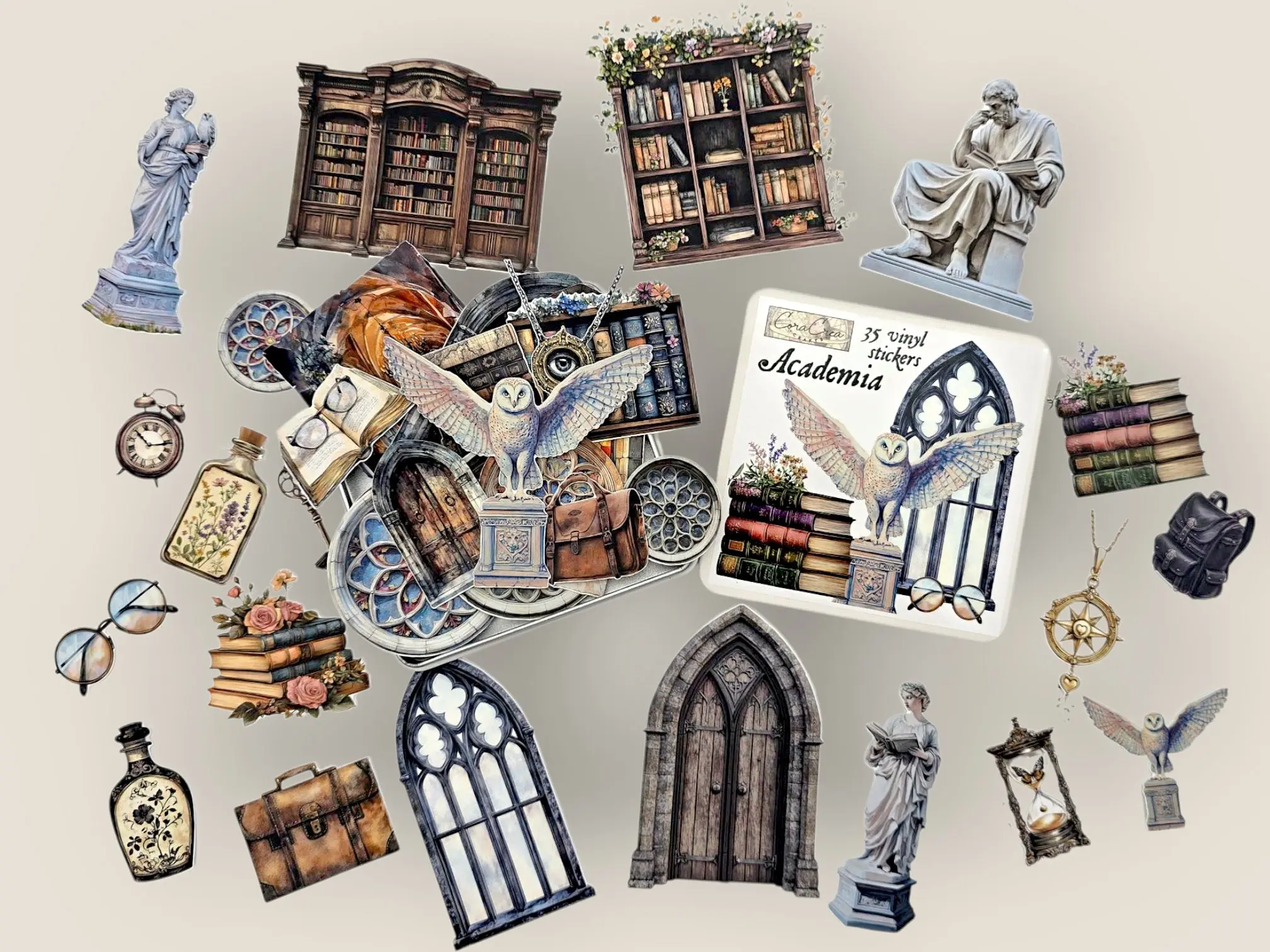 Academia Sticker Tin Box