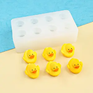 1 Pcs Mini Silicone Duck Mold for Cake Decorating DIY Candle Mould Desktop Decoration Tool Perfect for Creative Crafts Projects & Gifts Handmade Crafts