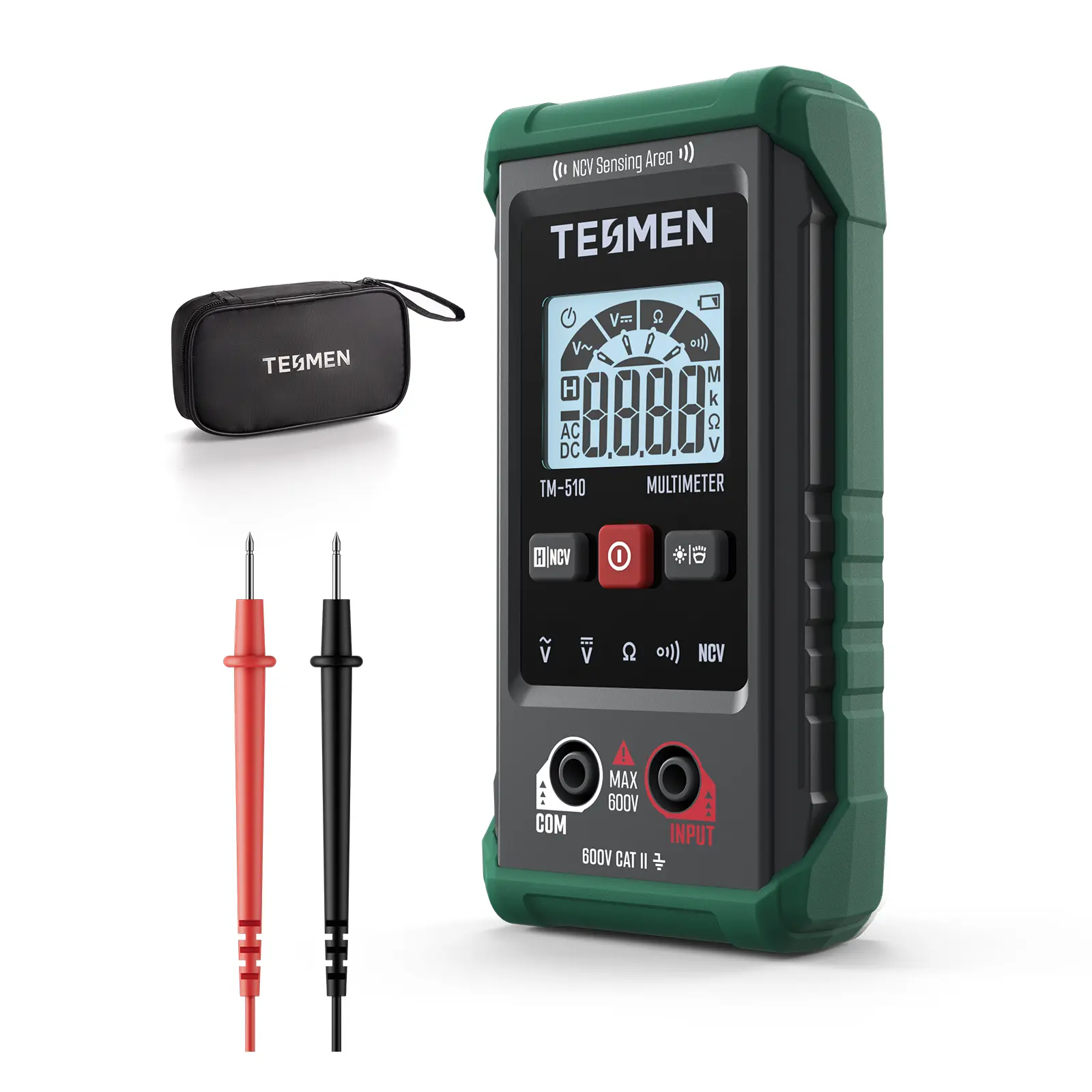 TESMEN TM-510 Smart Multimeter, 4000 Counts, Auto-Ranging Voltmeter; Non-Contact Voltage test, Measures AC/DC Voltage, Resistance, Continuity, Voltage Tester, Smart Digital Multimeter #summerfinds