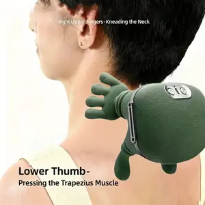 Bioheating Massage Device, Shoulder Neck Electric Acupressure Master, Wireless Portable Design, 3D Deep Tissue Pillow, 3 Speed Settings, Neck Shoulder Relaxer