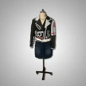AZALEA WANG  Secure the Bag - Bold Design, Zippers, and Studs Coats Statement Style Tops Women Womenswear Jacket Buckle Piece Comfort Outerwear Casual Long Sleeve Embroidered Fashion Love winter