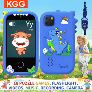Cute Cartoon Cactus Kids Smart Multifunction Toy Phone with Video & Music Player, Optional 32GB Memory Card. Supports Camera, Recorder, Flashlight, Habit Tracker, 18 Educational Games, E-Book & ABC Learning. Educational Toy & Perfect Gift for Kids.