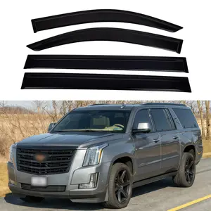 2015-2020 Cadillac Escalade ESV Window Deflector 4PCS | Tape-On Rain Guard Vent Visor Sun Shade | All Weather UV Protection | Direct Fit Full-Size Luxury SUV Accessories Upgrade