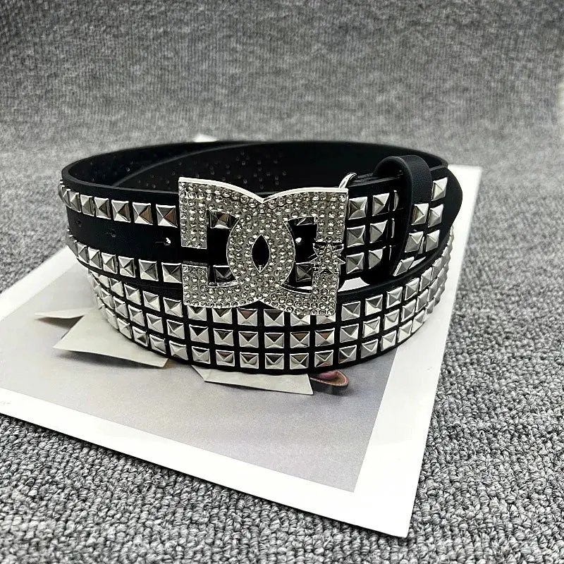 Punk Y2K Studded Belt for Grunge and Emo Styles