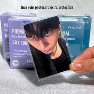 Meowcafe Premium CPP Card Sleeve [140 Micron Enhanced Thickness] for Kpop Photocards