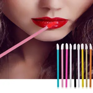 50Pcs 1set Diposable Lip Brush Makeup Mascara Wands Lipstick Micro Brushes Applicators Cleaner brushes makeup tools new hotting