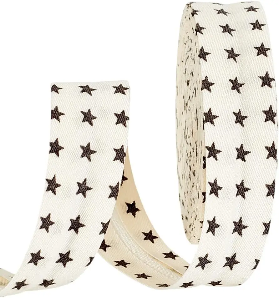 10.94 Yards Double Fold Bias Tape, 3/4 Inch Wide Star Bias Binding Tape DIY Garment Accessories, Fabric Hem Quilt Binding for Sewing, Seaming, Piping, Crafts(Linen)