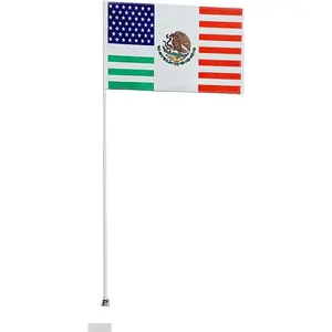 JLP USA Mexico Friendship Maverick X3 Polaris RZR 3.5' ATV Whip Flag Glamis Orange Heavy Duty Flag