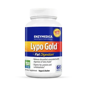 enzymedica Lypo Gold® Vitamin Healthcare Capsule, US-Sourced Supplement in Bottle