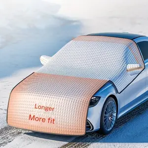 Extended Car Sunshade Cover, Windshield Heat Insulation Shade, Full Hood Snow Protector, Complete Vehicle Protection, Heavy-Duty Exterior Accessory, Car Sunshade Windshield Outside