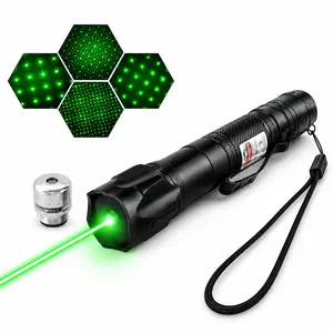 Rechargeable Green Light Pointer, Multi-Pattern Presenter, Durable Metal Body, for Classroom, Office & Presentation Use pocket