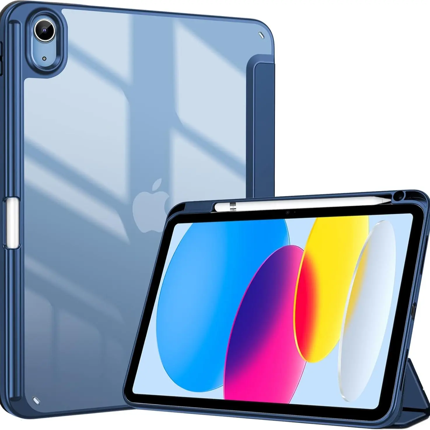 Slim Stand Case for iPad A16 11th Gen & iPad 10th Gen 10.9", Soft Tpu Material, Supports Touch ID, Durable Protection, Protective Tablet Cover, Tablet Casing