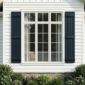 Weatherproof Multi-Size Vinyl Raised Panel Shutters (Per Pair) - Standard Pairs with Installation Shutter-Loks, Matching Screws, Paintable Window Decor for DIY Window Projects