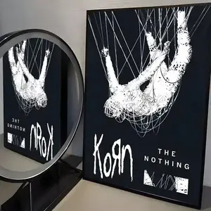Korn Rock Poster Music Movie TV Series Inspired Art Unframed Print Waterproof HD Art Sticky Wall Home Bedroom Aesthetic Setup Trendy Room Decoration Easy-To-Apply Gift
