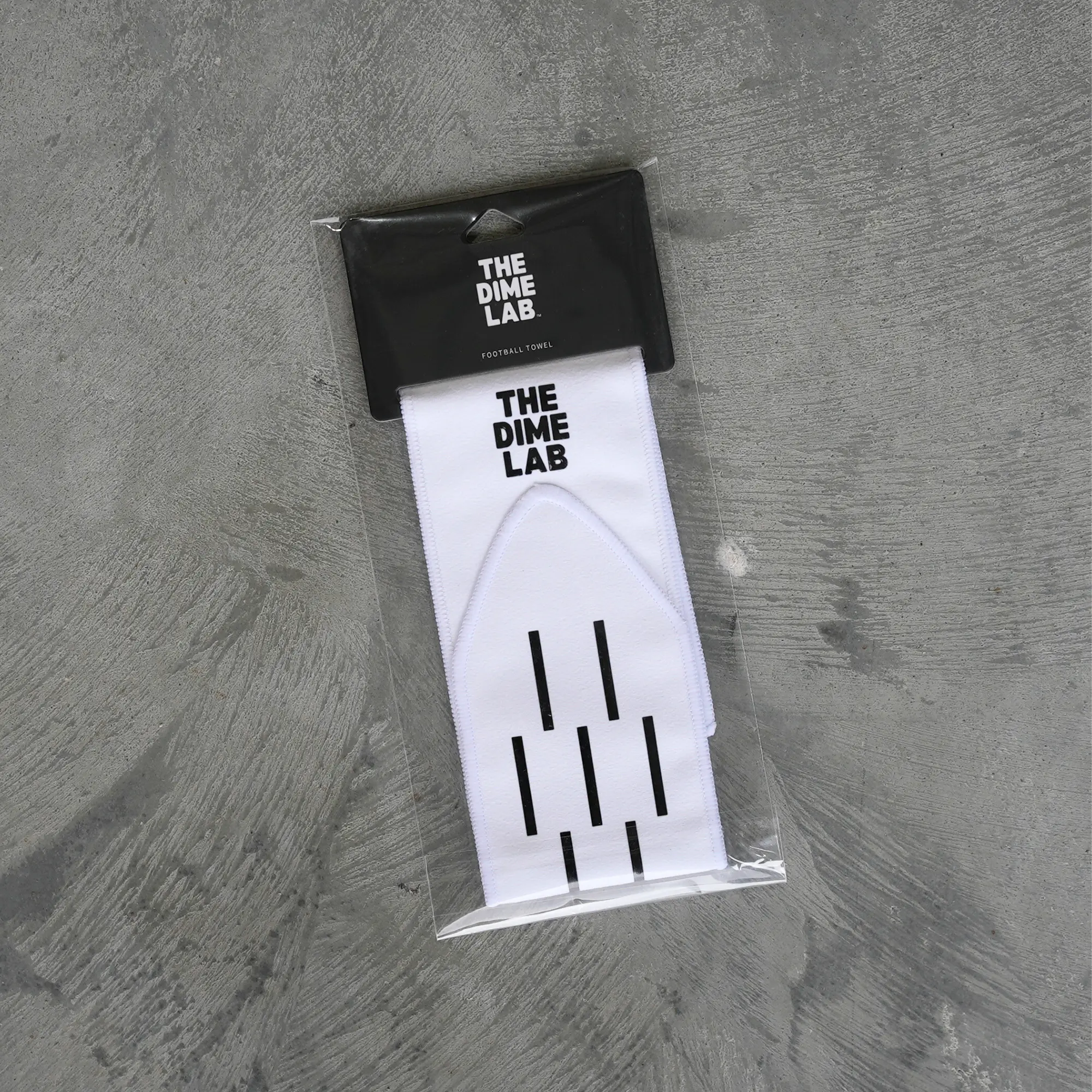 The Dime Lab Dri-Grip Towel - 3"W x 17.5"L - Lightweight Polyester, Moisture Wicking, Silicone Grip - White