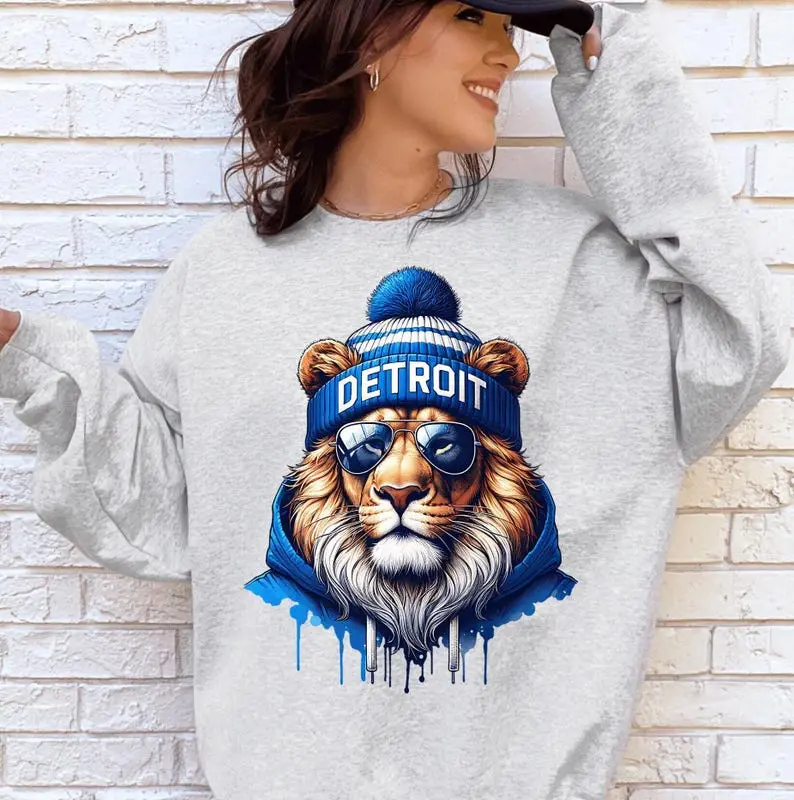 Detroit Mascot Football Sweatshirt, Detroit Football Sports Gear, Detroit Game Day Crewneck, Detroit Football Varsity Shirt