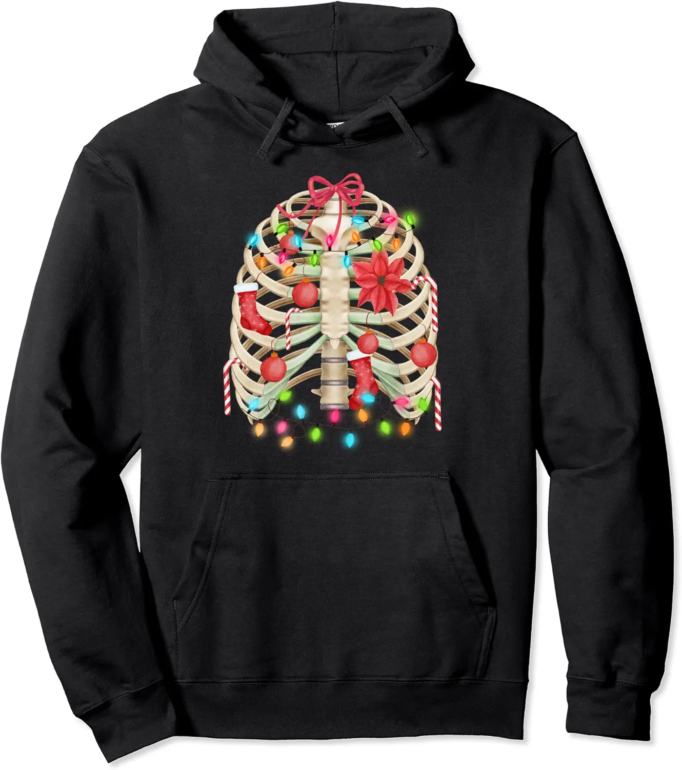 Skeleton Christmas Ugly Sweater Chest Skeletons Ribs Bones Pullover Hoodie - Rosazamorap Shop 39B0CNZLZMSR