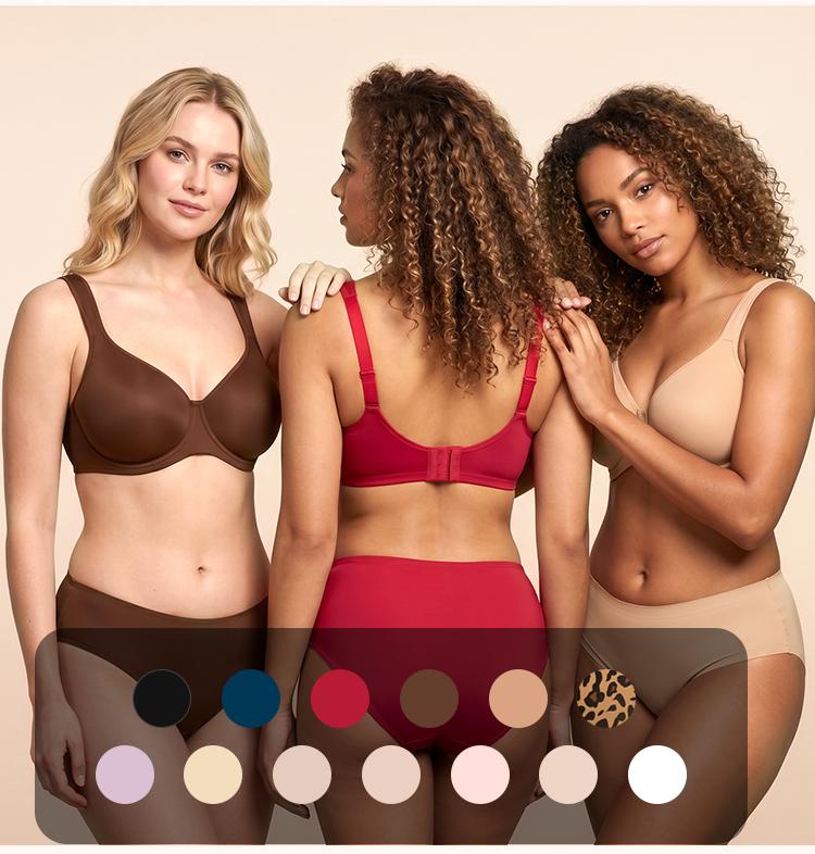 HSIA Joan Comfortzone Floral Print & Solid Soft Non-Padded T-Shirt Full Coverage Unlined Comfortable Underwire Plus Size Minimizer Bra Everyday Bra HSIA Joan Comfortzone Floral Print & Solid Soft Non-Padded T-Shirt Full Coverage Unlined Comfortable Underwire Plus Size Minimizer Bra Everyday Bra