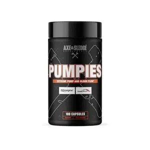 Axe & Sledge PUMPIES Nitric Oxide Booster, VasoDrive-AP & Nitrosigine, Boost Pumps, Performance & Recovery, 100 Capsules