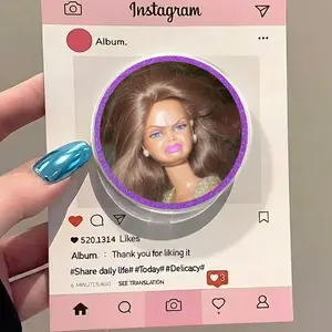 Disgusted Doll Face MagSafe Phone Grip, Retro Pop Culture Accessory