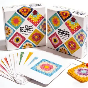 [2026 Gift] New Grandmother Block Crochet Card Set with 50 unique designs, handmade craft set, suitable for beginners in knitting and crochet guide, perfect for handicraft enthusiasts, the best mom gift, Christmas gift#SummerVibes
