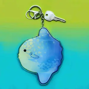 Giant Mola Mola Keychain with Clear Epoxy Layer