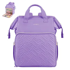 Leudes Knitting Bag Backpack, Yarn Storage Organizer Large Crochet Bag Tote Christmas Gift Yarn Holder Case for Carrying Projects, Knitting Needles