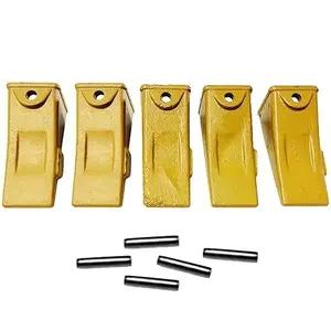 BDI Wear Parts 5 Pack X156L Long Bucket Teeth, Bucket Tooth with P156 Pins Compatible with Skid Steer, Backhoe, Mini Excavators-5Pack